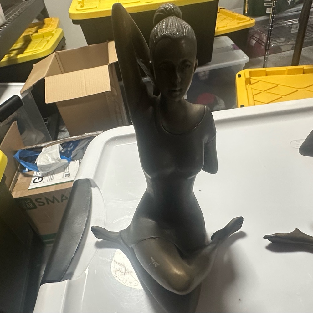 Bronze-Tone Yoga Figurine Set — Elegant Home Art Sculptures - 3 - Picture 5 of 8